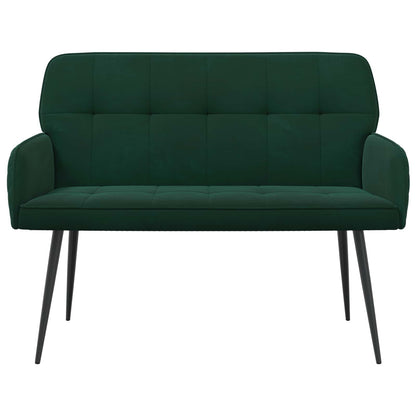 vidaXL 2 Seater Sofa with Metal Legs 2-Seater Dark Green Velvet