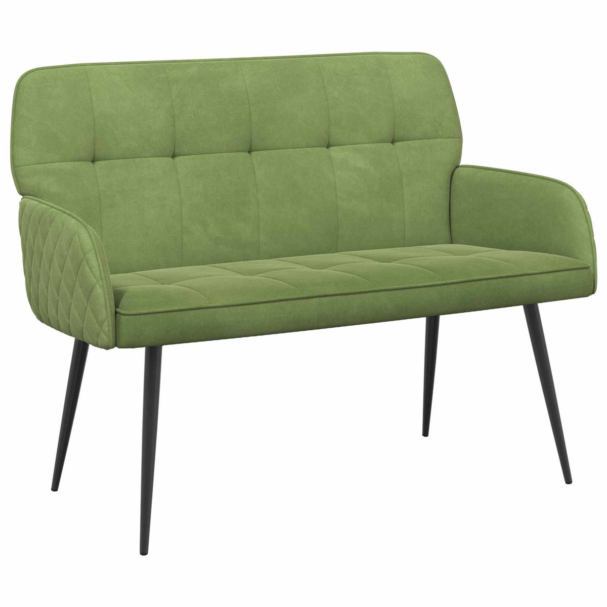 vidaXL 2 Seater Sofa with Metal Legs 2-Seater Light Green Velvet