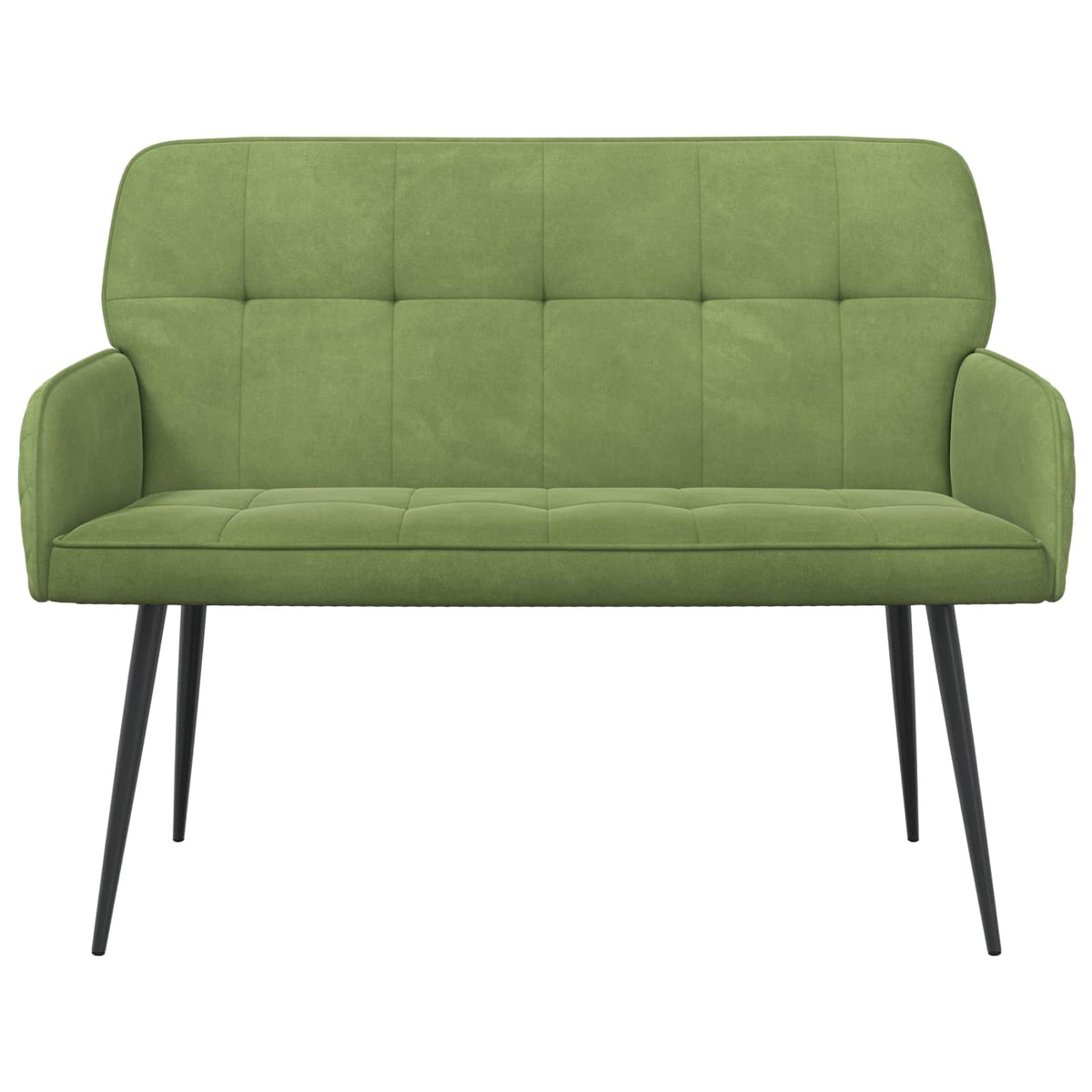 vidaXL 2 Seater Sofa with Metal Legs 2-Seater Light Green Velvet