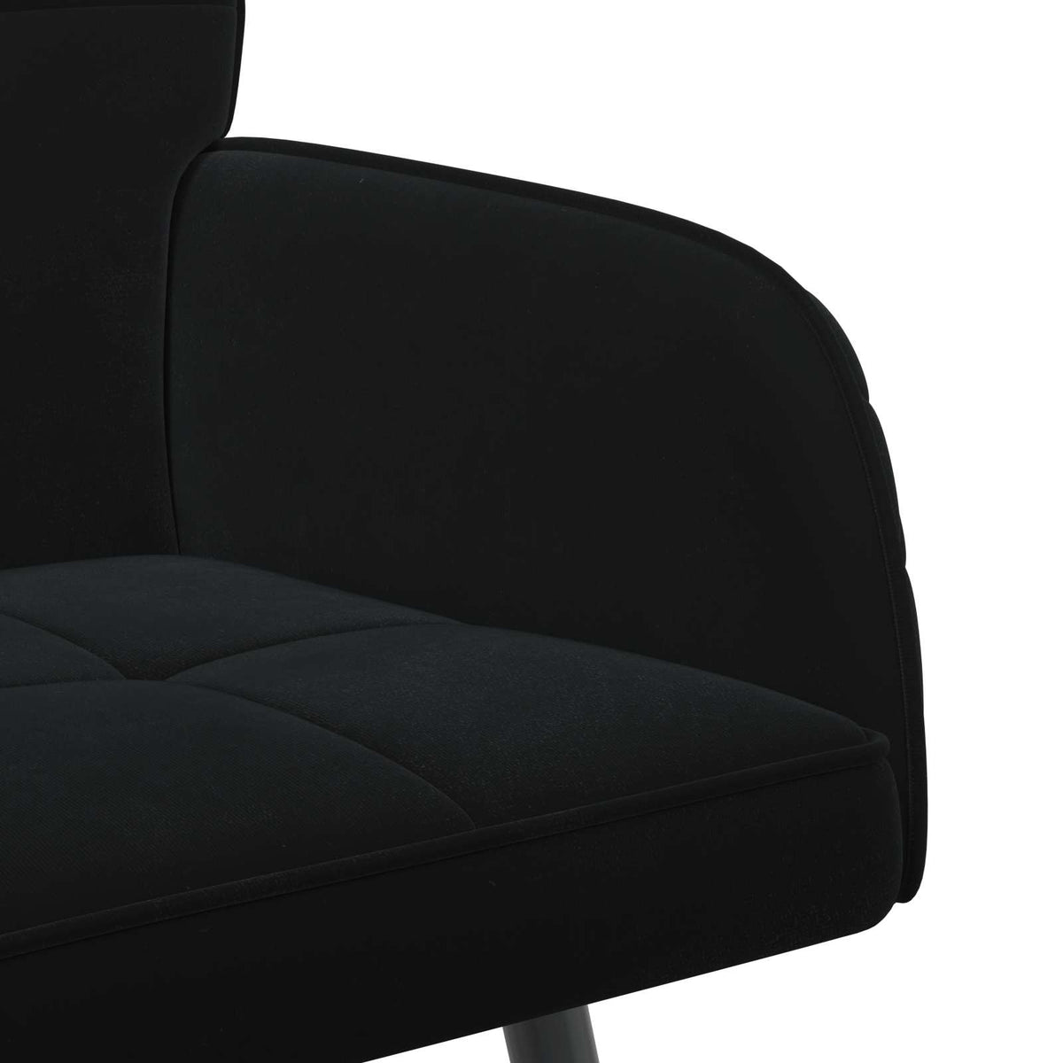 vidaXL 2 Seater Sofa with Metal Legs 2-Seater Black Velvet