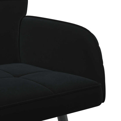 vidaXL 2 Seater Sofa with Metal Legs 2-Seater Black Velvet