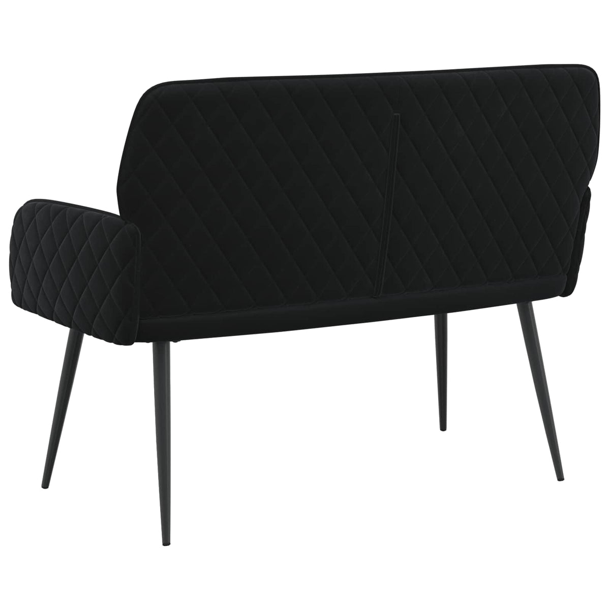 vidaXL 2 Seater Sofa with Metal Legs 2-Seater Black Velvet