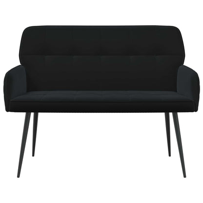 vidaXL 2 Seater Sofa with Metal Legs 2-Seater Black Velvet