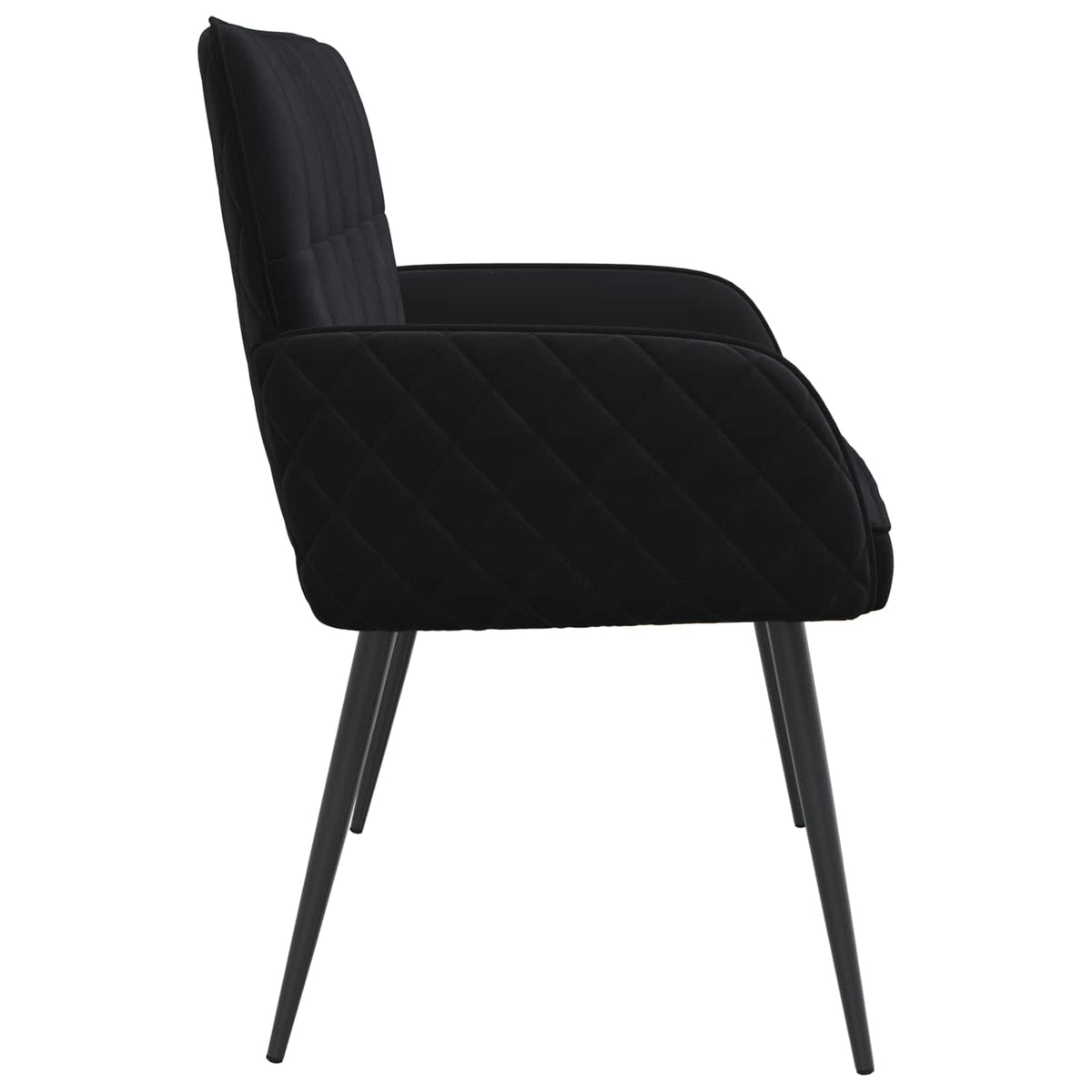 vidaXL 2 Seater Sofa with Metal Legs 2-Seater Black Velvet