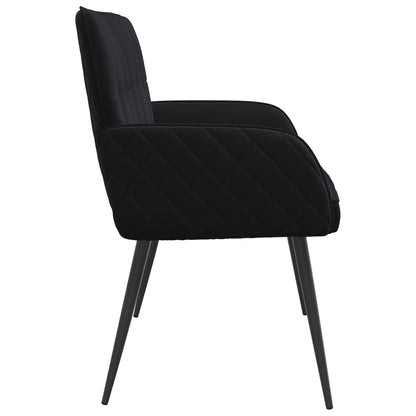 vidaXL 2 Seater Sofa with Metal Legs 2-Seater Black Velvet