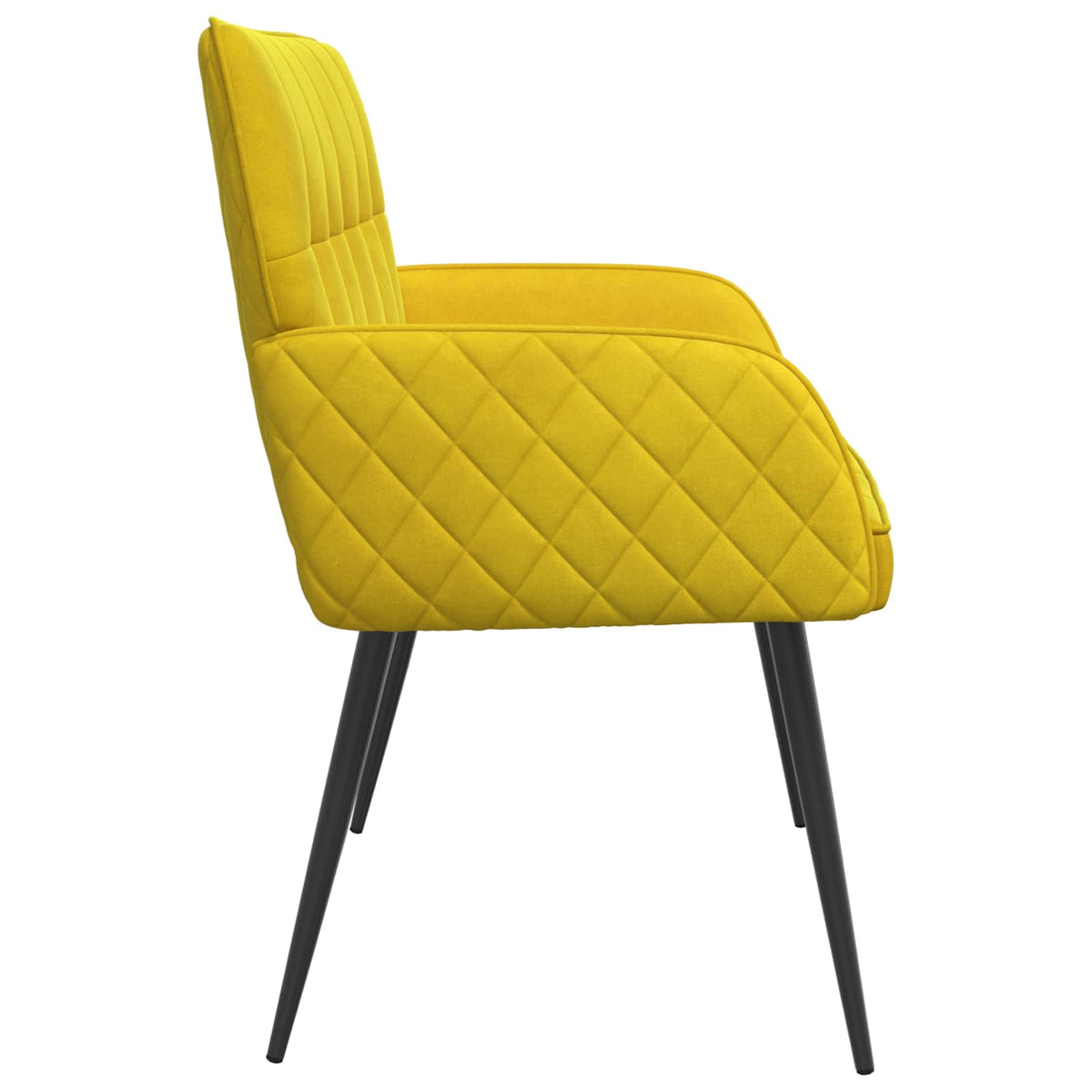 vidaXL 2 Seater Sofa with Metal Legs 2-Seater Yellow Velvet