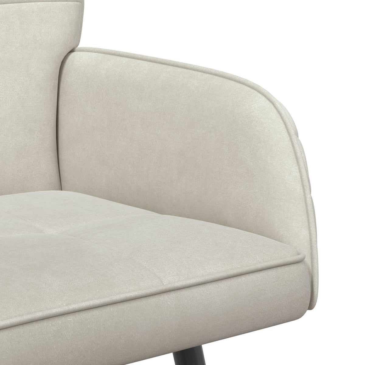 vidaXL 2 Seater Sofa with Metal Legs 2-Seater Cream Velvet
