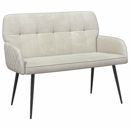 vidaXL 2 Seater Sofa with Metal Legs 2-Seater Cream Velvet