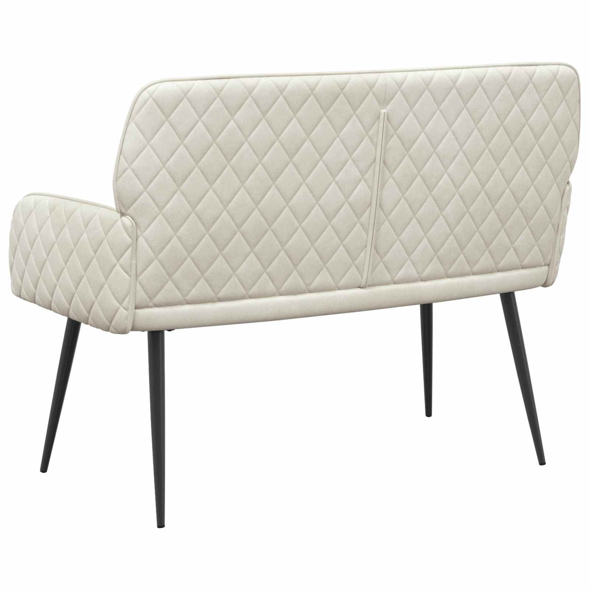 vidaXL 2 Seater Sofa with Metal Legs 2-Seater Cream Velvet