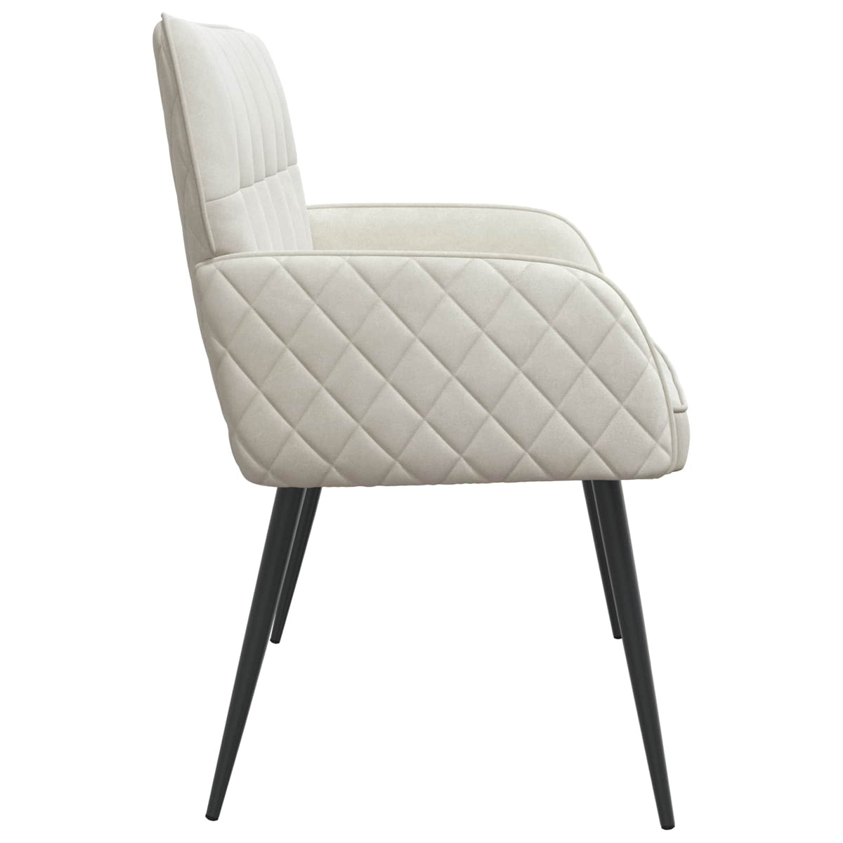 vidaXL 2 Seater Sofa with Metal Legs 2-Seater Cream Velvet