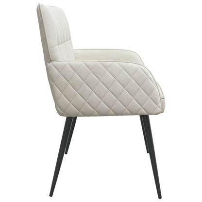 vidaXL 2 Seater Sofa with Metal Legs 2-Seater Cream Velvet