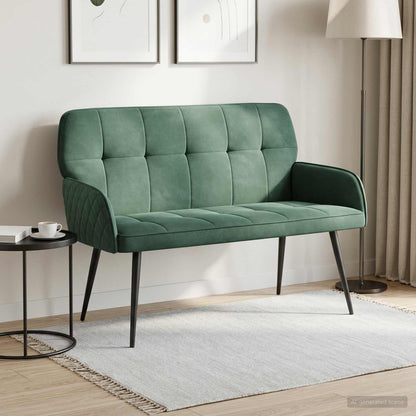 vidaXL 2 Seater Sofa with Metal Legs 2-Seater Sea Green Velvet
