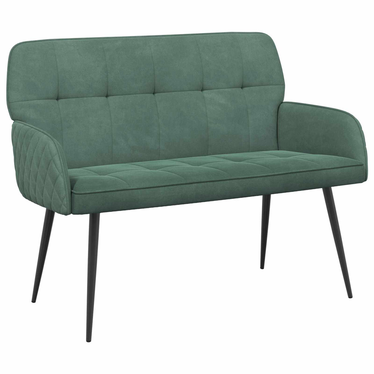 vidaXL 2 Seater Sofa with Metal Legs 2-Seater Sea Green Velvet