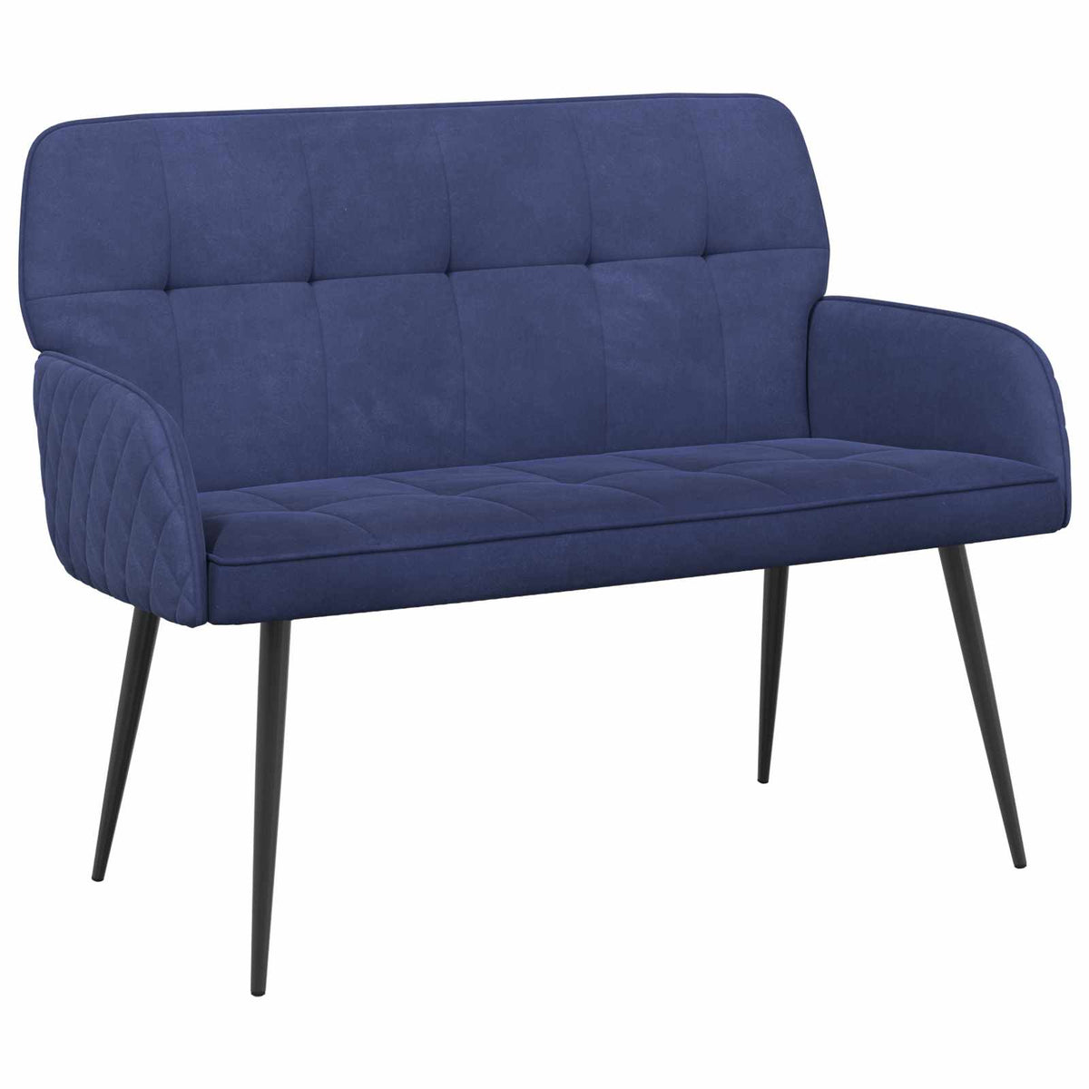 vidaXL 2 Seater Sofa with Metal Legs 2-Seater Police Blue Velvet