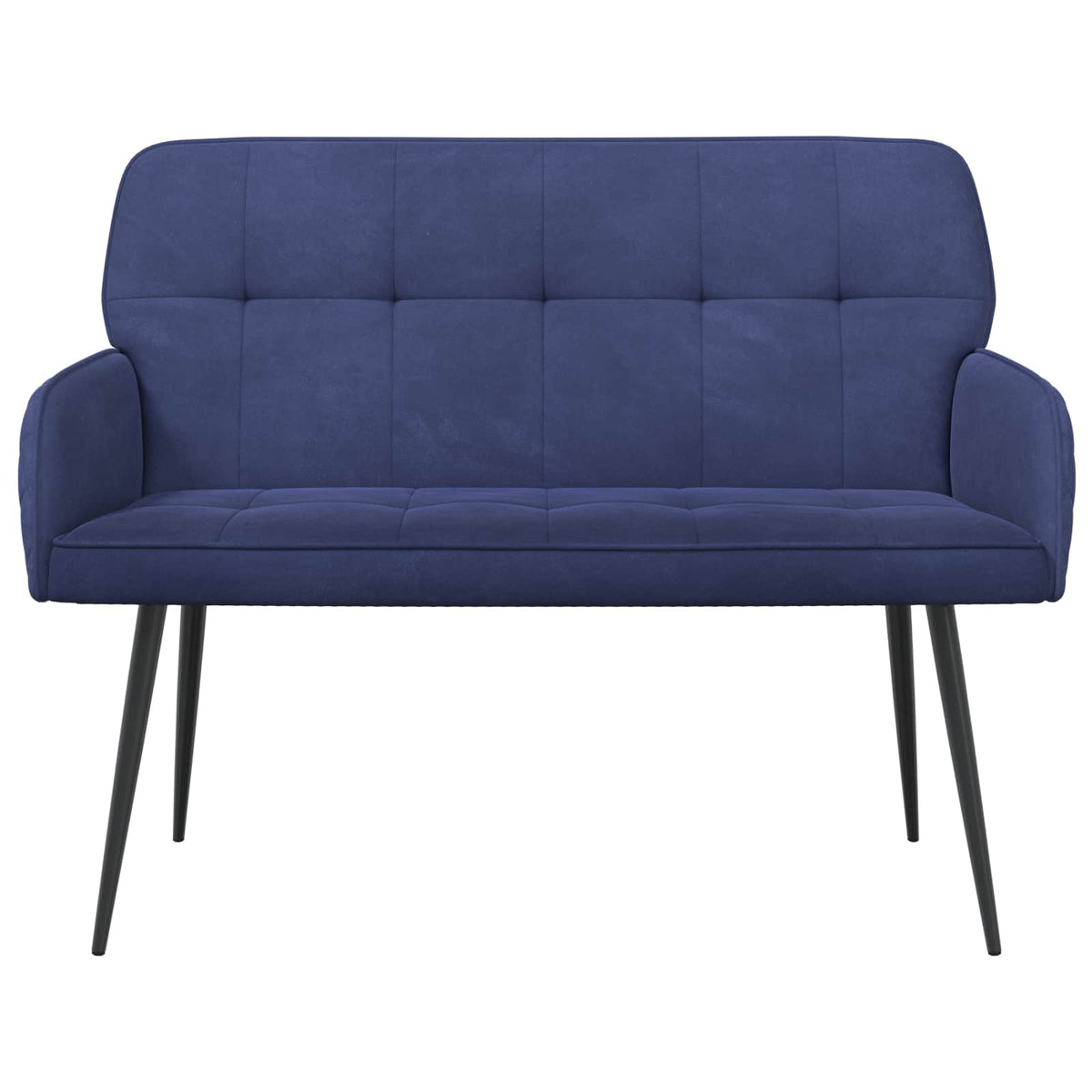 vidaXL 2 Seater Sofa with Metal Legs 2-Seater Police Blue Velvet