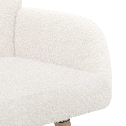 vidaXL 2 Seater Sofa with Solid Wood Legs Cream Bouclé