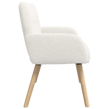 vidaXL 2 Seater Sofa with Solid Wood Legs Cream Bouclé