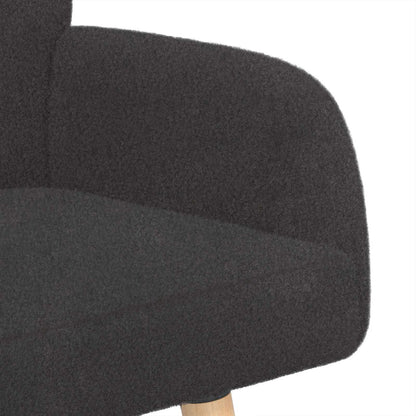 vidaXL 2 Seater Sofa with Solid Wood Legs Dark Grey Bouclé