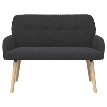 vidaXL 2 Seater Sofa with Solid Wood Legs Dark Grey Bouclé