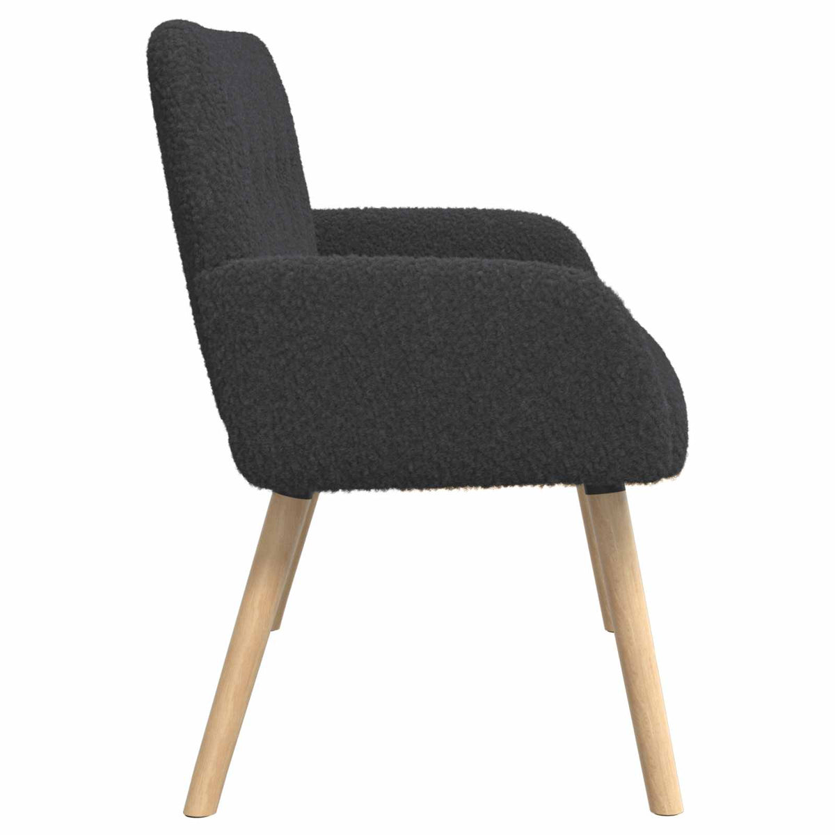 vidaXL 2 Seater Sofa with Solid Wood Legs Dark Grey Bouclé