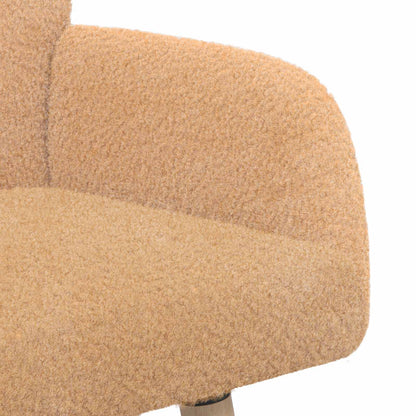 vidaXL 2 Seater Sofa with Solid Wood Legs Beige Bouclé