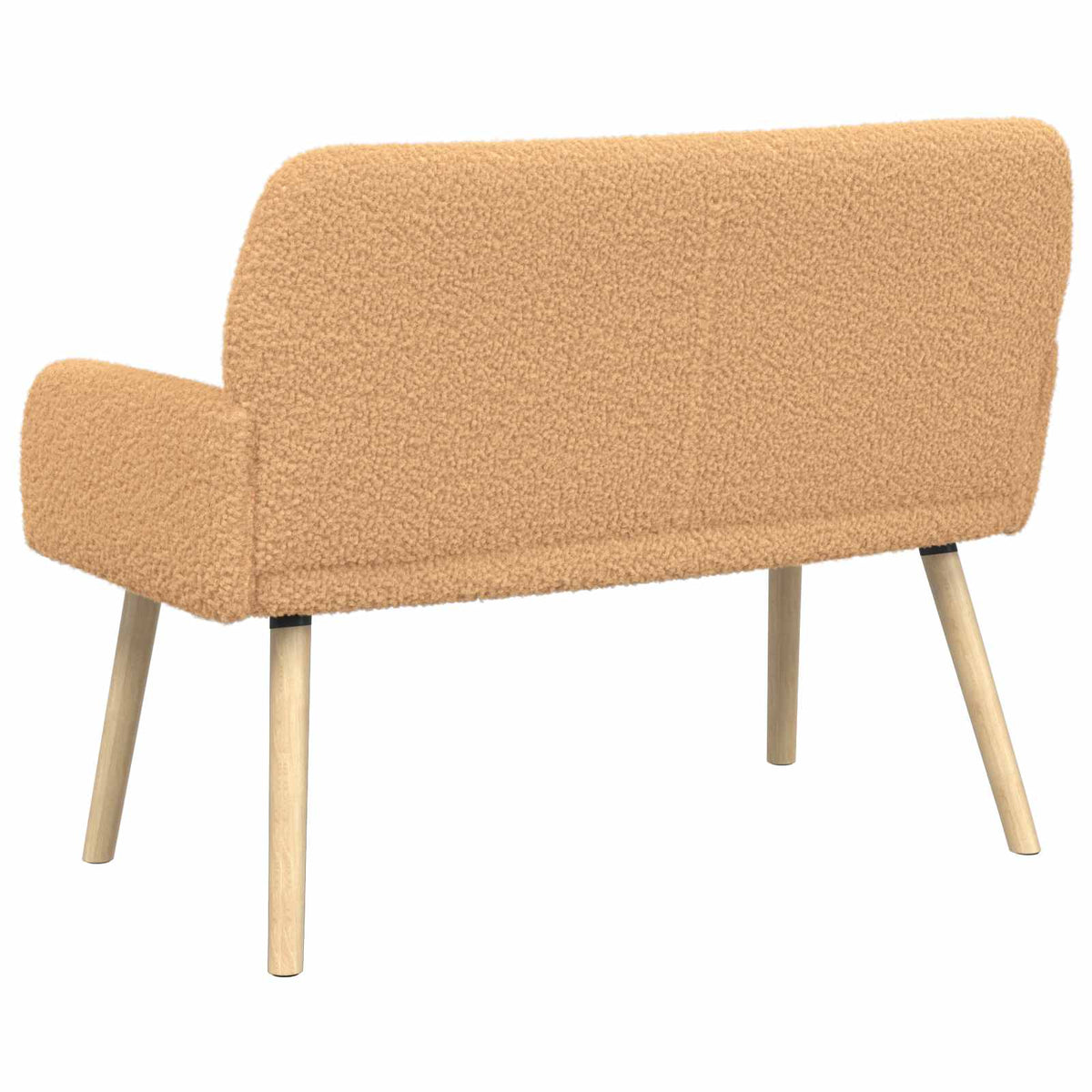 vidaXL 2 Seater Sofa with Solid Wood Legs Beige Bouclé