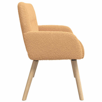 vidaXL 2 Seater Sofa with Solid Wood Legs Beige Bouclé