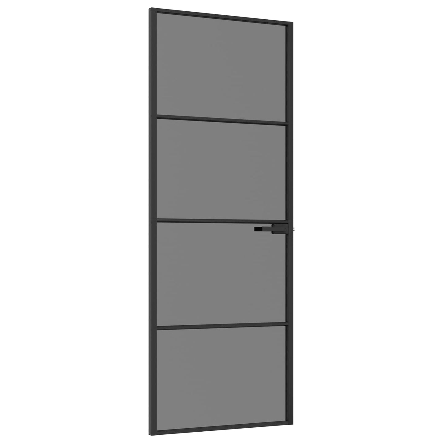 vidaXL Interior Door 76 x 201.5 cm Tempered Glass and Aluminium