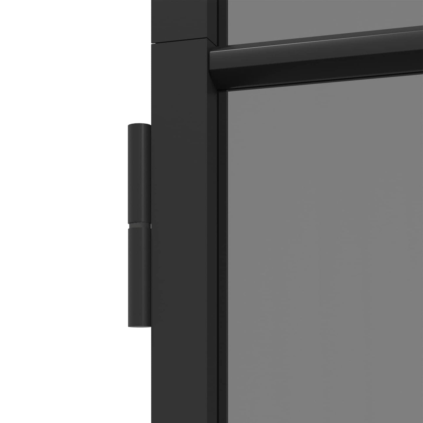 vidaXL Interior Door 83 x 201.5 cm Tempered Glass and Aluminium