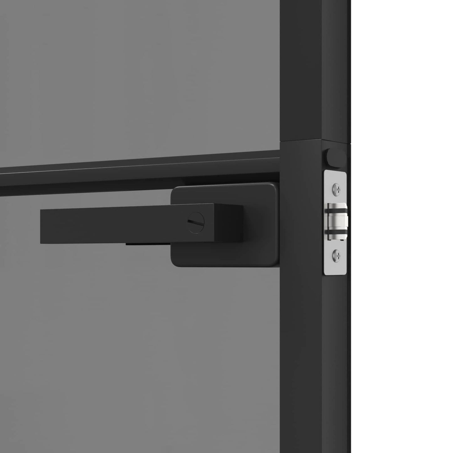 vidaXL Interior Door 83 x 201.5 cm Tempered Glass and Aluminium