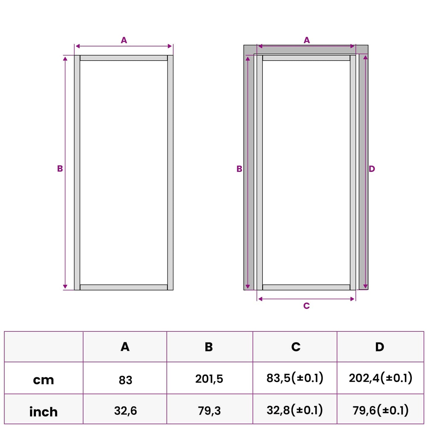 vidaXL Interior Door 83 x 201.5 cm Tempered Glass and Aluminium