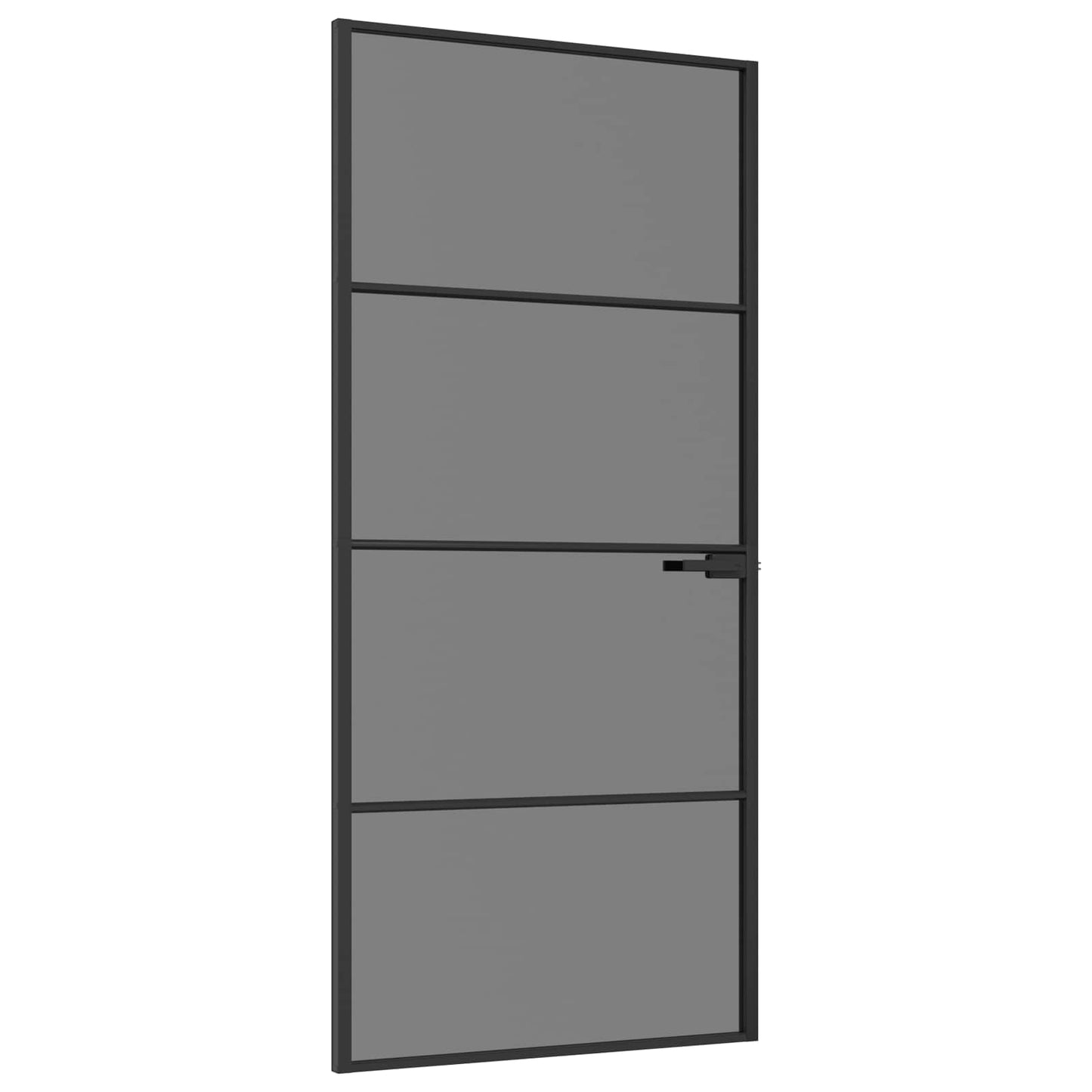 vidaXL Interior Door 93 x 201.5 cm Tempered Glass and Aluminium