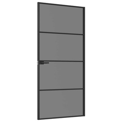 vidaXL Interior Door 93 x 201.5 cm Tempered Glass and Aluminium