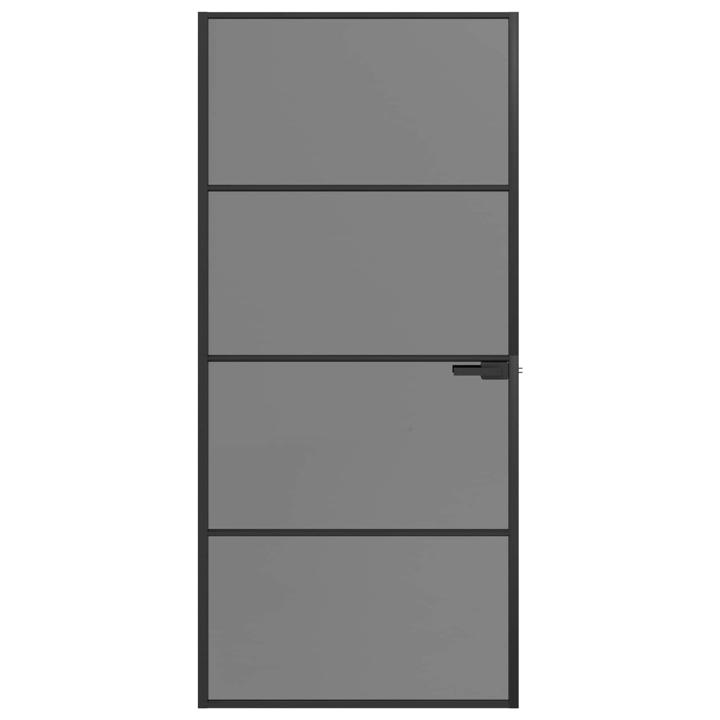 vidaXL Interior Door 93 x 201.5 cm Tempered Glass and Aluminium