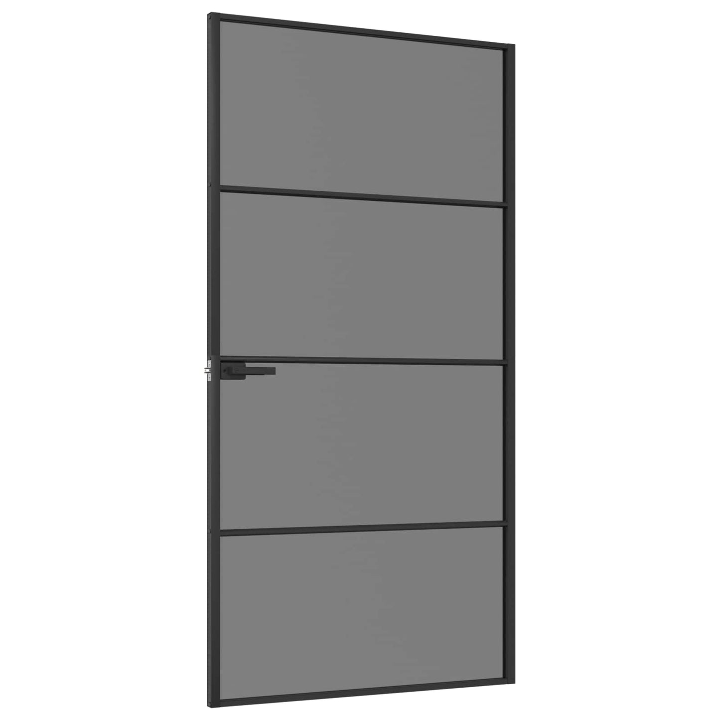 vidaXL Interior Door 102.5 x 201.5 cm Tempered Glass and Aluminium