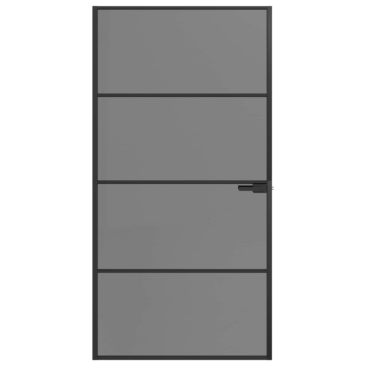 vidaXL Interior Door 102.5 x 201.5 cm Tempered Glass and Aluminium