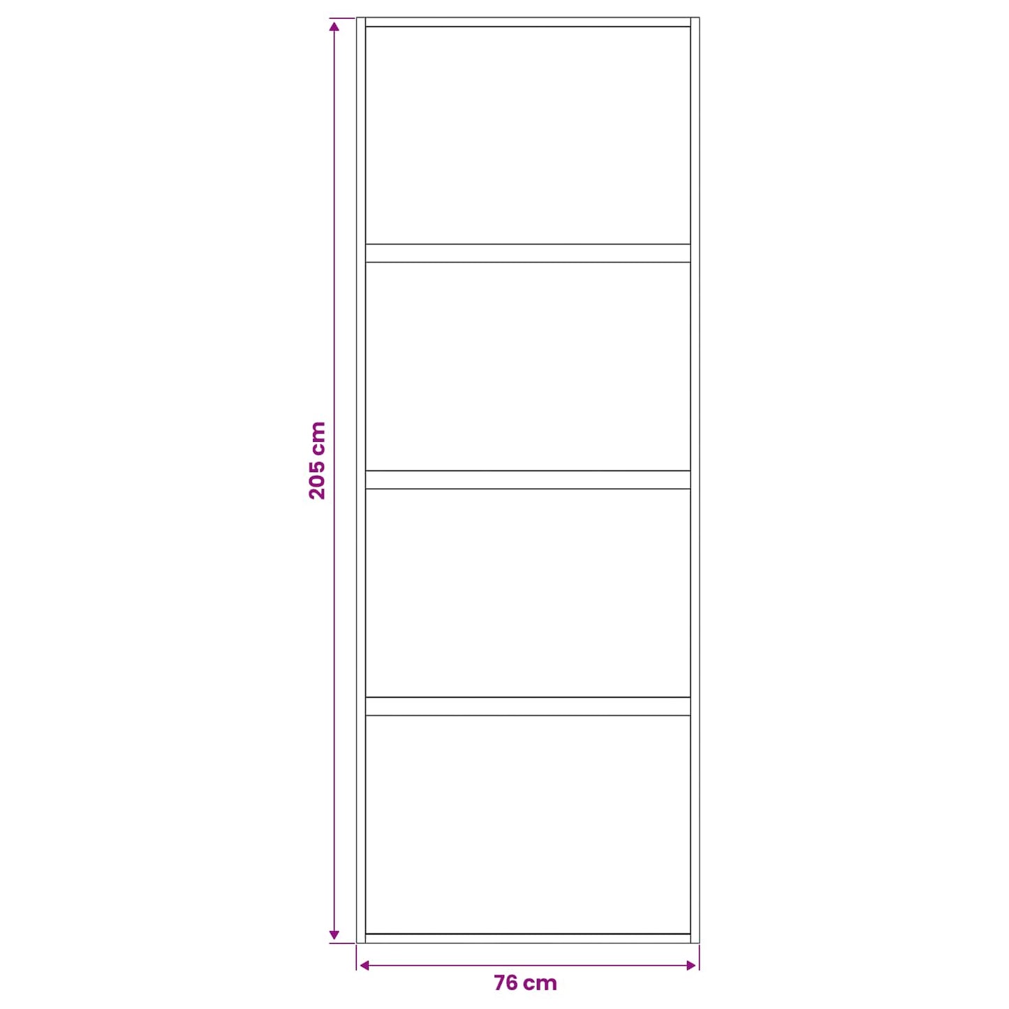 vidaXL Sliding Door 76 x 205 cm Tempered Glass and Aluminium