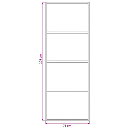 vidaXL Sliding Door 76 x 205 cm Tempered Glass and Aluminium