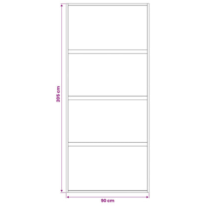 vidaXL Sliding Door 90 x 205 cm Tempered Glass and Aluminium