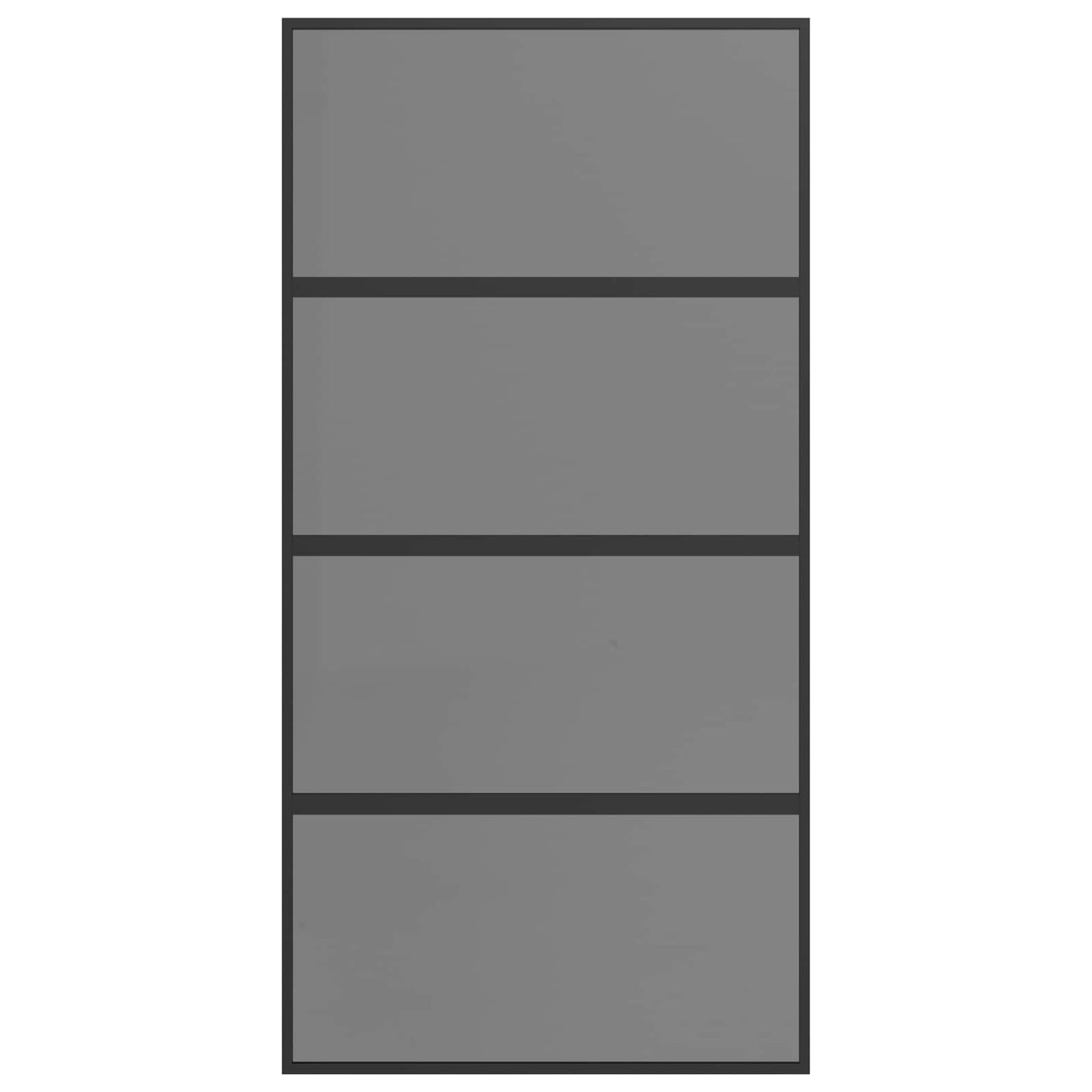 vidaXL Sliding Door 102.5 x 205 cm Tempered Glass and Aluminium