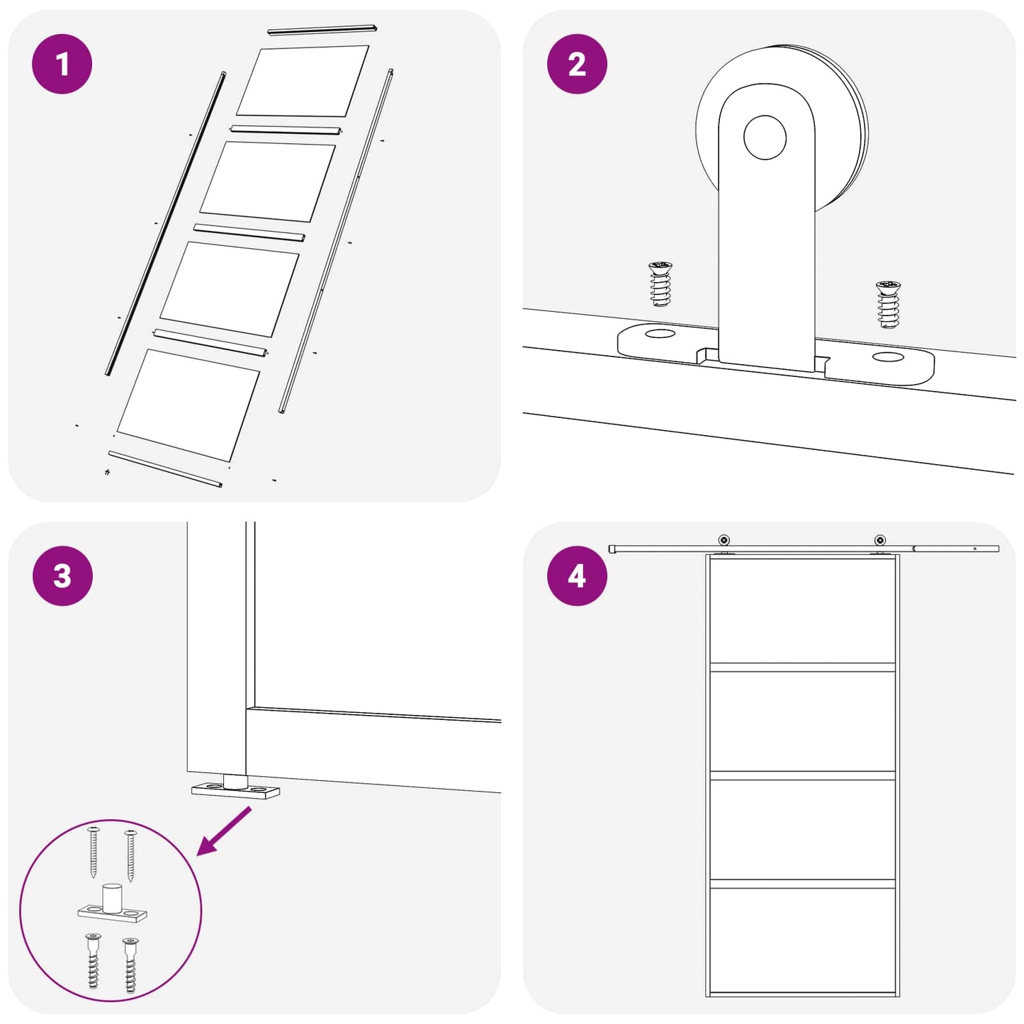 vidaXL Sliding Door 102.5 x 205 cm Tempered Glass and Aluminium