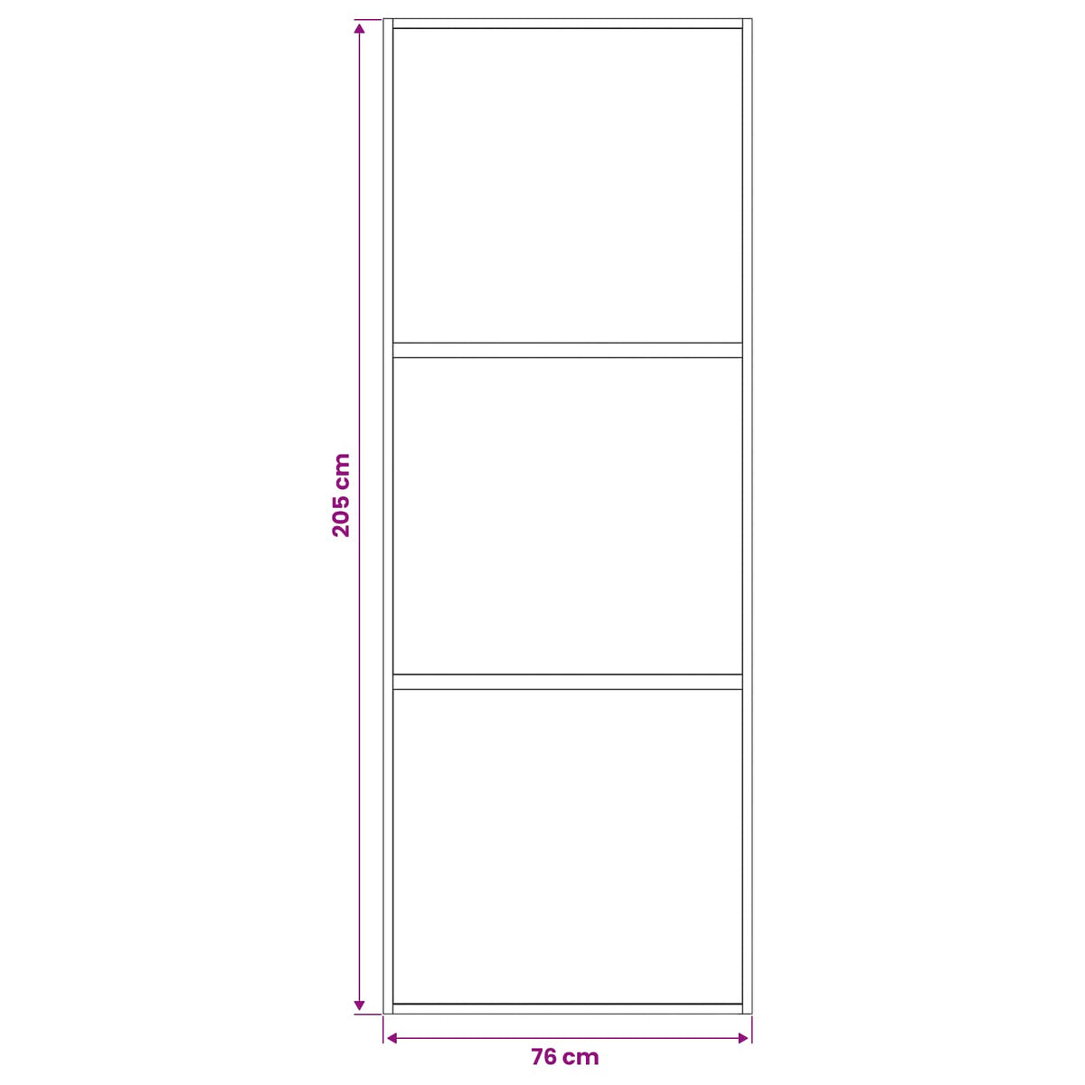 vidaXL Sliding Door 76 x 205 cm Tempered Glass and Aluminium