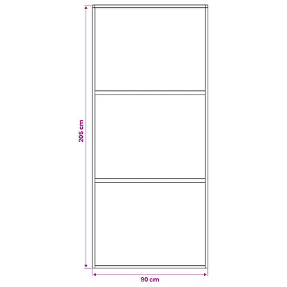 vidaXL Sliding Door 90 x 205 cm Tempered Glass and Aluminium