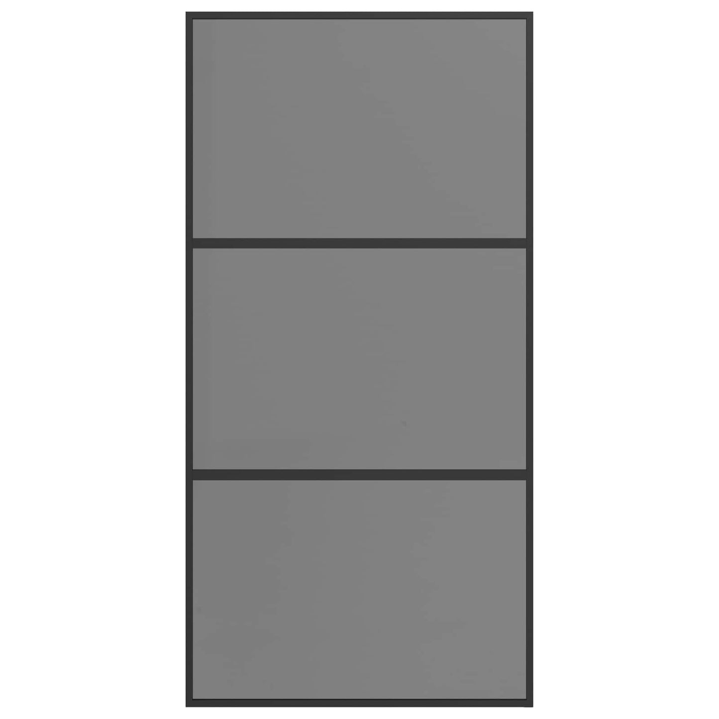 vidaXL Sliding Door 102 x 205 cm Tempered Glass and Aluminium