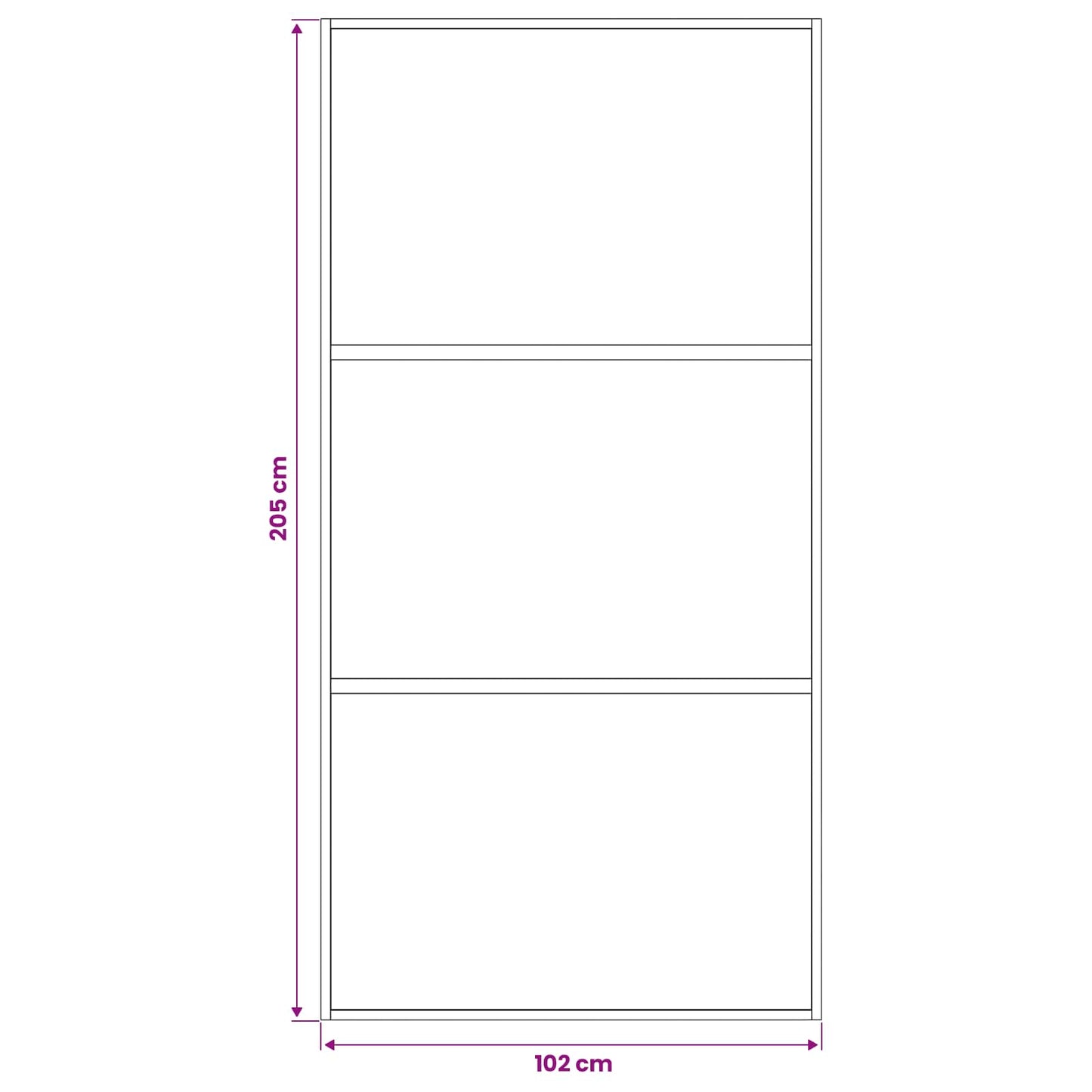 vidaXL Sliding Door 102 x 205 cm Tempered Glass and Aluminium