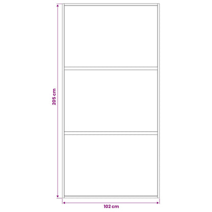vidaXL Sliding Door 102 x 205 cm Tempered Glass and Aluminium