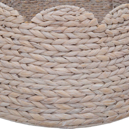 vidaXL Christmas Tree Collar Round White Dia. 45 x 22 cm