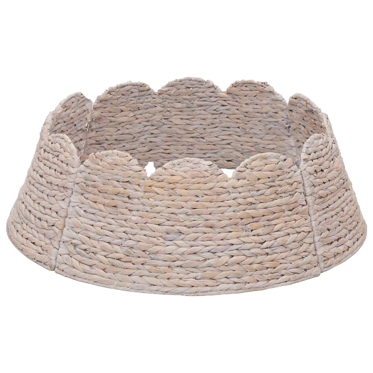 vidaXL Christmas Tree Collar Round White Dia. 105 x 28 cm