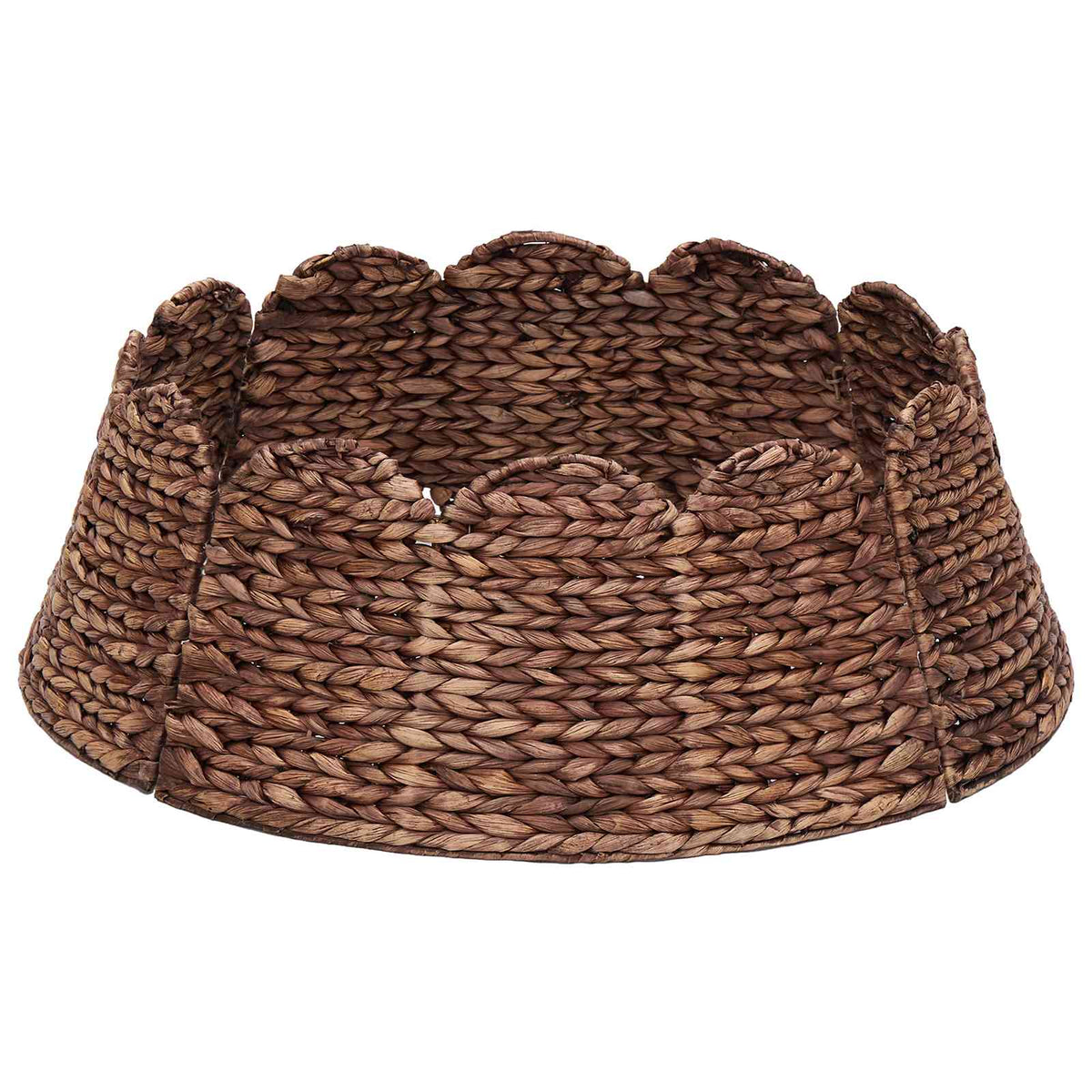 vidaXL Christmas Tree Collar Round Brown Dia. 60 x 22 cm