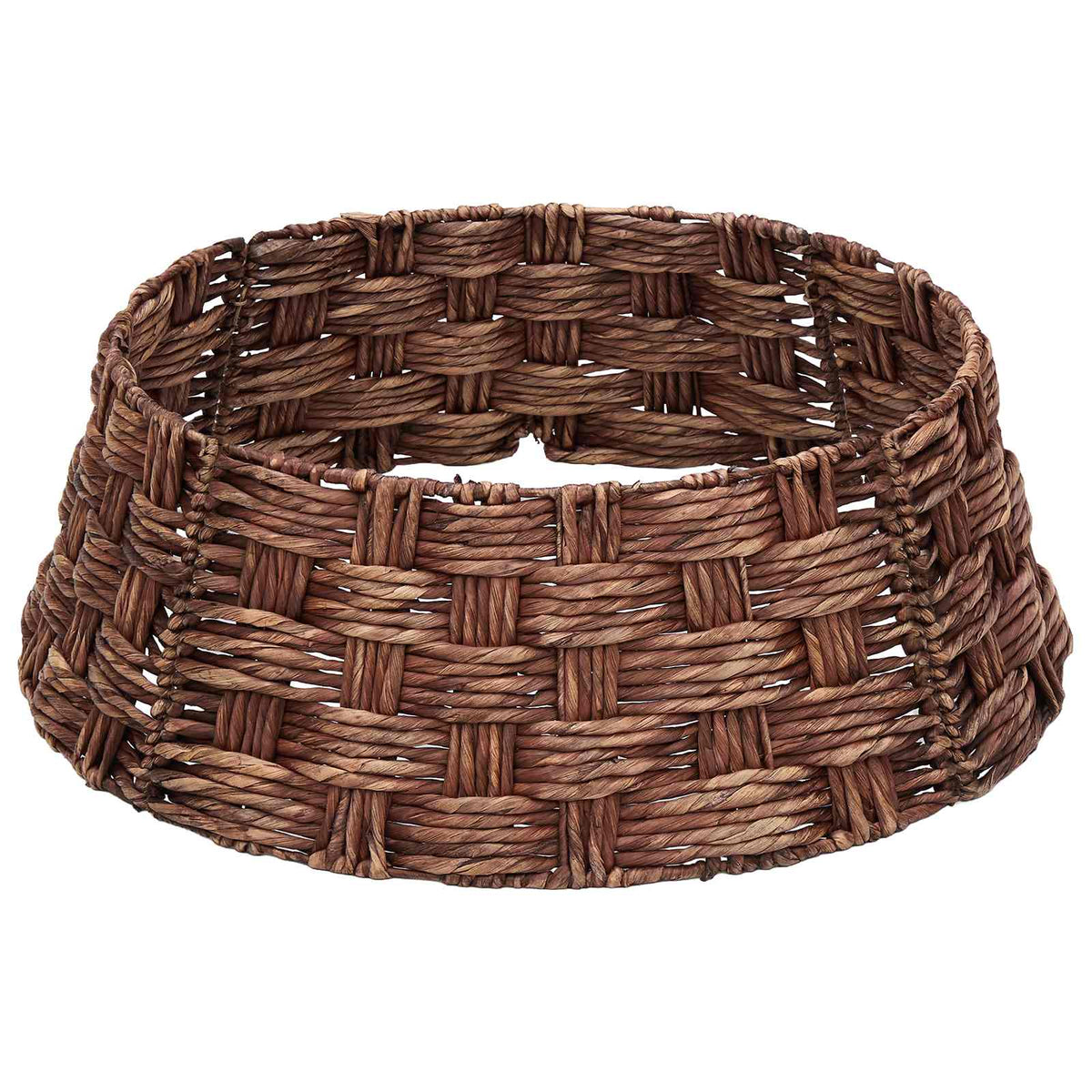 vidaXL Christmas Tree Collar Round Brown Wash Dia. 60 x 22 cm
